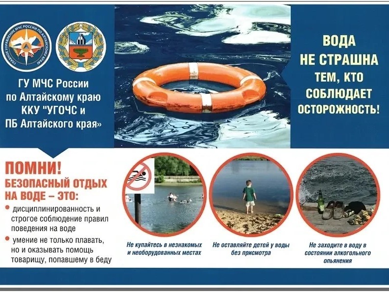 Уважаемые жители, в целях недопущения гибели детей на водоемах в летний период обращаемся к Вам с убедительной просьбой: провести разъяснительную работу о правилах поведения на природных и искусственных водоемах и о последствиях их нарушения..